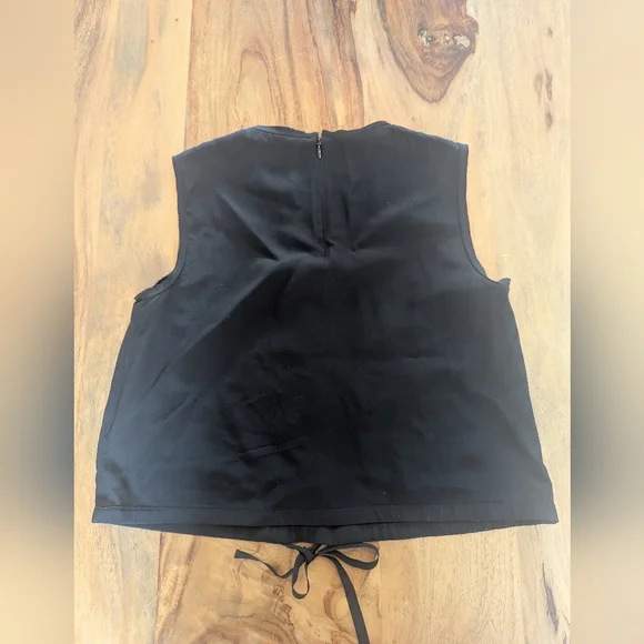 Red Valentino Black Ruffle Front Blouse - Picture 5 of 7